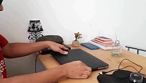 mature woman GETS ANAL from repairman technician