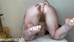 milf bunnieandthedude jerks you with cei dirty talk, hairy tits milk and squirt instructions