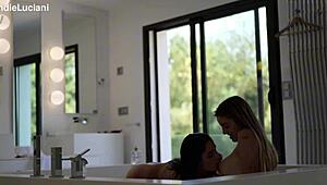 hey check out this hot threesome action with alba lala's tight pussy