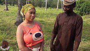 Adigun the farmer POUNDS sexy wife with MONSTER BLACK COCK on ranch outdoor!