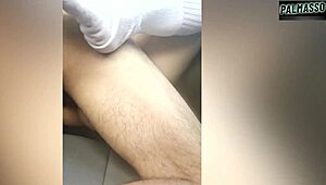 Hairy latina whore in stockings REVENGE FUCKS taxi driver doggystyle in car for cheating boyfriend!