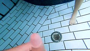 they sneak into the pool for a risky underwater plunge that turns into bareback fun