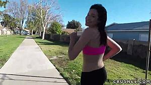 Stepdad tempts money-hungry teen stepdaughter with cash for taboo sex