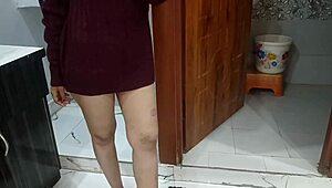 Uncle ravages young Asian BBW's huge tits and fat ass, oiled riding his muscular cock barefooted.