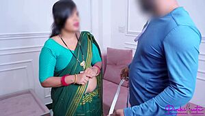 Pinki Bhabhi Gasps in Ecstasy as Tailor Fucks Saree-Clad Ass Cumshot