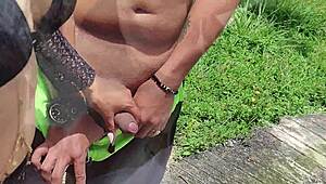cheating wife rims ass outdoors then rough raw pounding