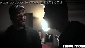 What if masked thugs stuffed blonde teen's every hole in brutal gangbang?