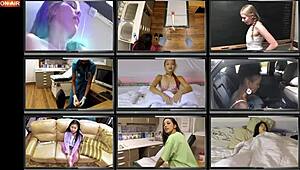 Petite latina nicole luva moans hairy pussy to vibrator orgasm backstage