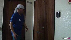 heart pounding as skinny japanese wife lures neighbor for steamy uncensored shower creampie