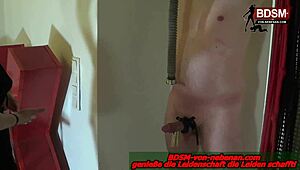 german femdom's vicious cbt ball kicking torture awaits