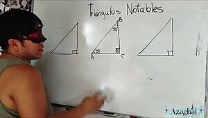 nerdy japanese uni student with brown eyes nails trigonometry on teacher's huge cock!