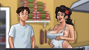 Pregnant Maria Gets Nude And Takes Big Cock Cum In Summertime Saga