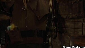busty lesbian slave bound and fingered by mistress