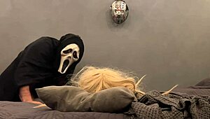 masked villain pounds sex doll hard this halloween