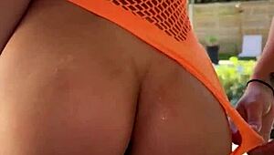 wanna see this brunette beauty kira perez slobber on monster cock with juicy tits out?