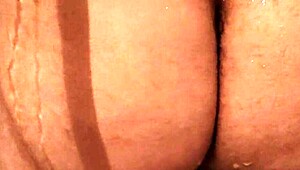 stepbrother sneaks into my shower for taboo handjob while wife is away