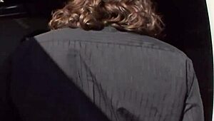 Horny housewife's big tits bounce as stranger fucks her outdoors