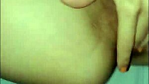 couple roughly pounds petite teen's wet pussy to intense orgasm on homemade vid