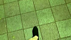 Ting Xuan's Outdoor Shemale Pee Show Dripping Everywhere