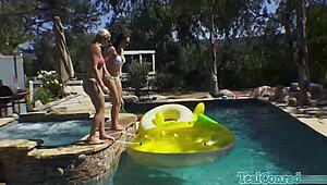 Teal Conrad's Big Tits And Pussy In Hot Lesbian Kiss With Blonde Milf!