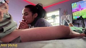 damn this tiny latina gf moans loud getting assfucked by bf
