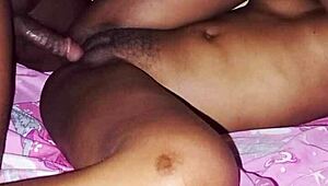 black teen 18+ craves that hard fast morning missionary pounding from older guy