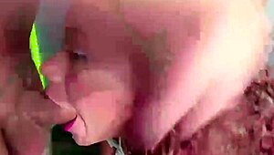Throat destroyed by rough face fucking curly haired slut!