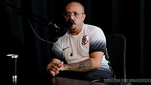 Thiago Barão's Podcast Compilation with Bia Hot's Sheer Red Tease 🔥👀