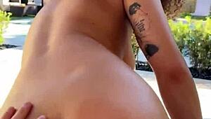 wanna see this brunette beauty kira perez slobber on monster cock with juicy tits out?