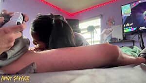 damn this tiny latina gf moans loud getting assfucked by bf
