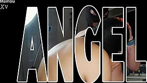 french blonde housewife mamou angel teases with toys rips clothes licks huge tits orgasms deepthroat curvy rimjob footjob