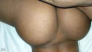 First-time doggystyle fuck makes ebony babe cream wet!