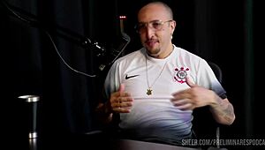 Thiago Barão's Podcast Compilation with Bia Hot's Sheer Red Tease 🔥👀