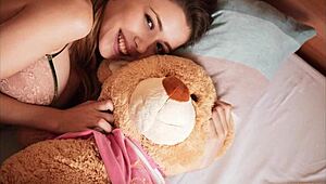 MILA AZUL'S BEST NUDE EROTIC MODEL TITS WITH TEDDY BEAR GOSHA - PLUSHIES TV GOES WILD!