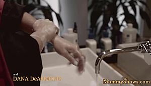 Dyke Milf Strapon Dominates Stepdaughters in Classy Lesbian Threesome