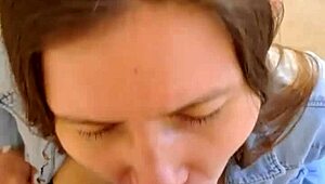 stuck in wardrobe but her lips wrap around my cock