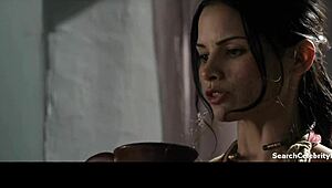 lucy lawless and katrina law deliver steamy blowjobs handjobs with big tits topless in spartacus