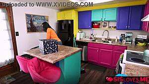 Stepsis Amber and bro Juan annoy stepmom with toys, naughty vibes, big cocks and taboo fun everywhere!