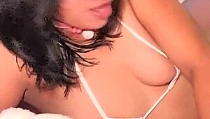gatita morena moans wildly as young stud pounds her tight pussy