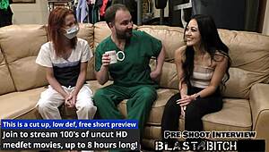 blaire celeste moans through two pov blowjobs before cum blast in hospital gloves