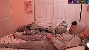 Stepmom Wakes Curvy Big Natural Tits Stepson with Early Morning Taboo Temptation