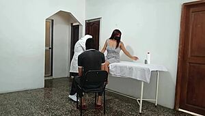 that cheating latina whore sneaks to the hospital for her doctor to pound her fat ass in kinky roleplay domination