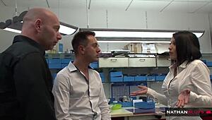 hey milf katya sikovas juicy ass gets double teamed by hung colleagues in 4k