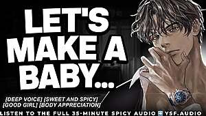 Sweet husband roleplays begging to impregnate his wife in ysf audio