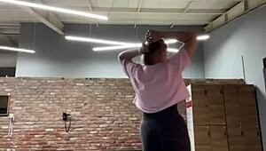 naughty gym quickie pounds wet teen pussy in public thrill