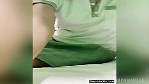 Young Mexican College Nerd Sophia Bellee Toys Herself Then Fucks School Friend