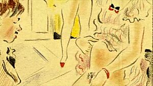 vintage erotic drawings capture raw hairy passion from retro times