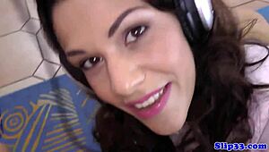 Heart pounding as seductive 18+ teen rides old man's cock in POV