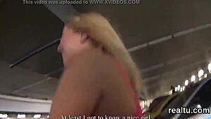 I got seduced by charming Czech sweetie undressed ripped clothes fucked pov mall
