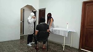 that cheating latina whore sneaks to the hospital for her doctor to pound her fat ass in kinky roleplay domination